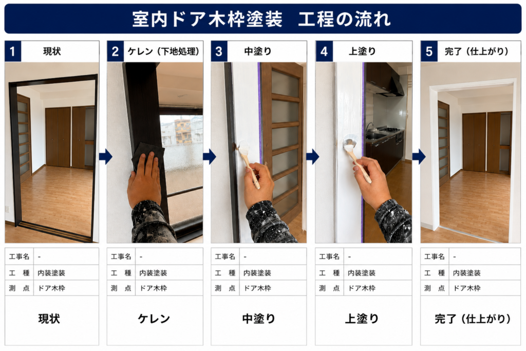 マンション 部屋内装塗装工事の参考画像