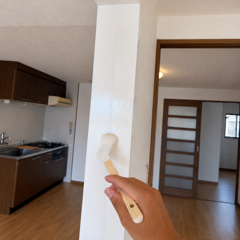 マンション　部屋内装塗装工事