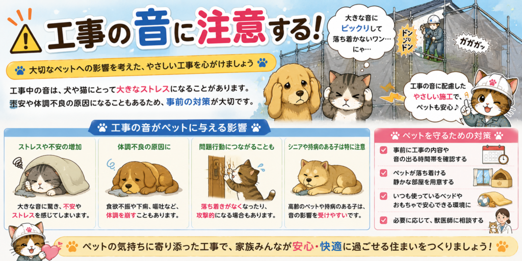 ペットと暮らすご家庭必見‼外壁塗装工事でペットに対する注意点と安心対策‼の参考画像