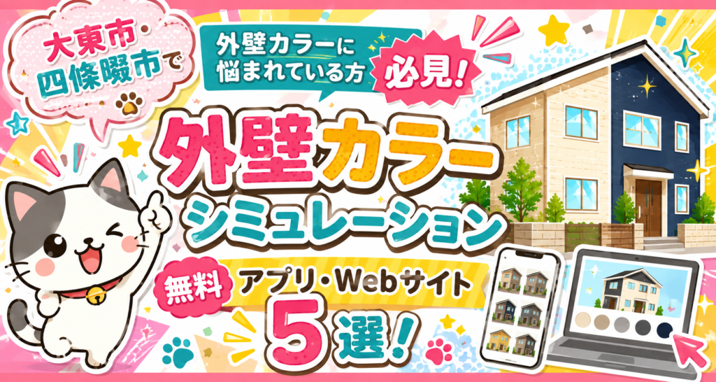 大東市・四條畷市で外壁の色に悩まれている方必見！外壁カラーシミュレーション無料アプリ・Webサイトおすすめ5選の参考画像