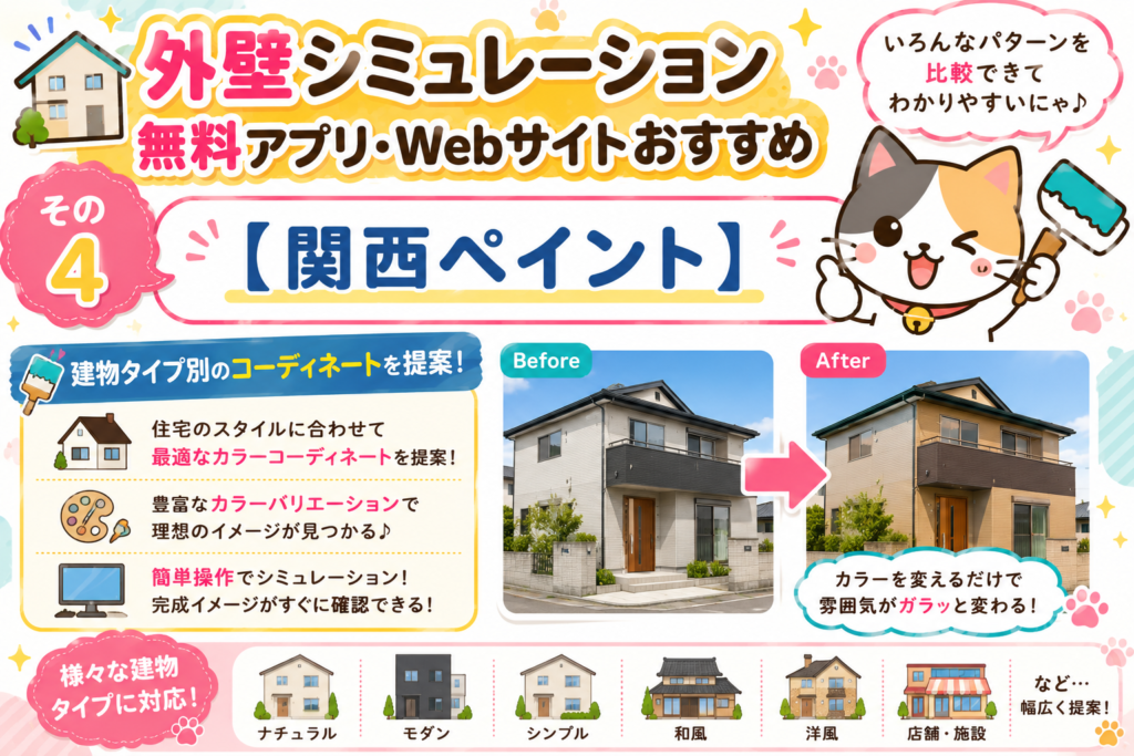 大東市・四條畷市で外壁の色に悩まれている方必見！外壁カラーシミュレーション無料アプリ・Webサイトおすすめ5選の参考画像